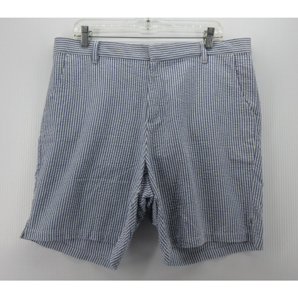 American Apparel Shorts 36 Seersucker Striped Chino Y2K Preppy Summer